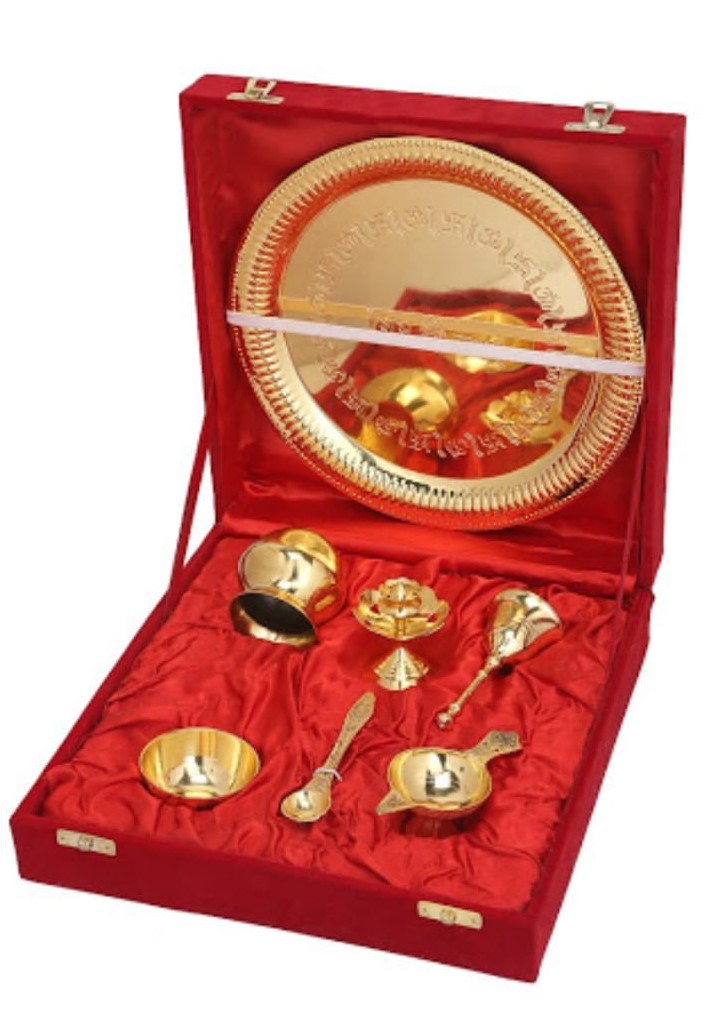 Brass Puja Thali Set