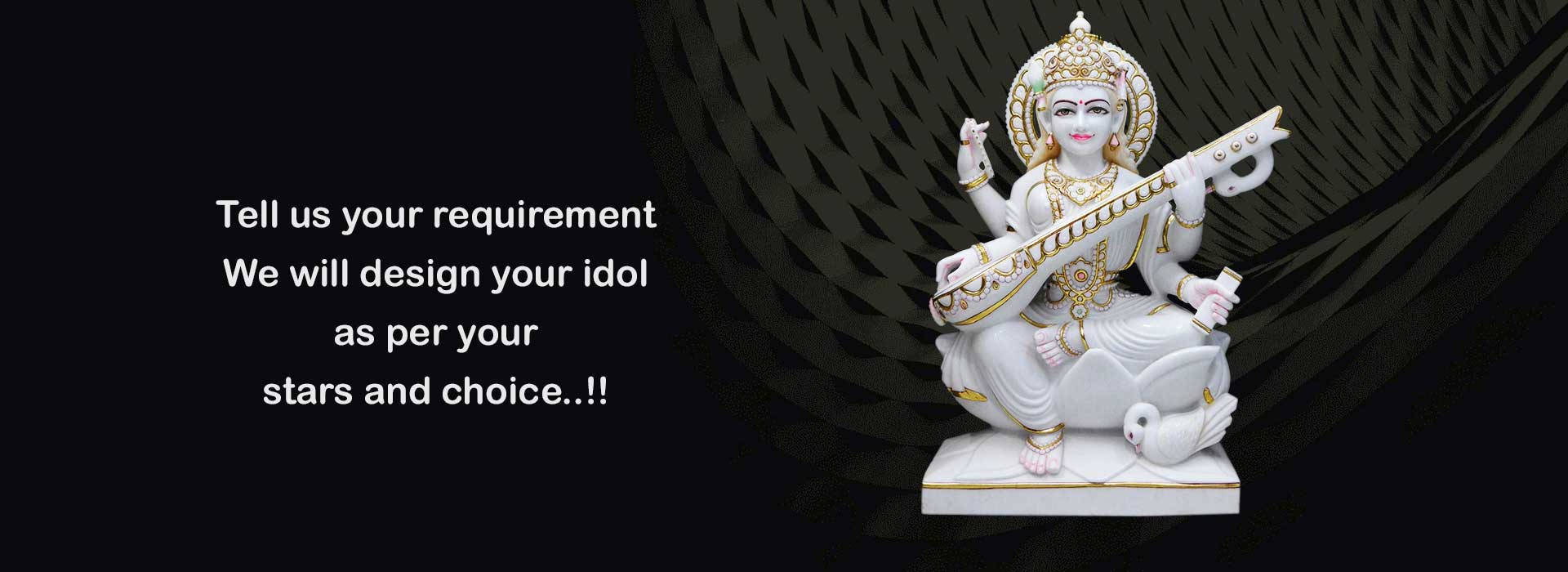 Marble-Goddess-Saraswati-murti