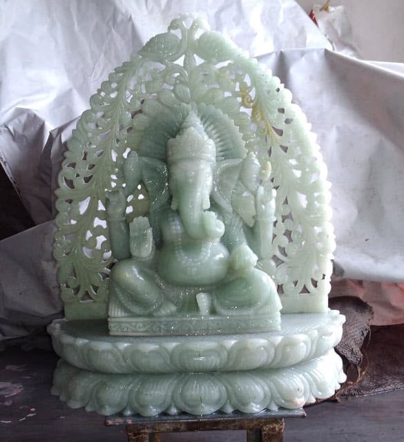 Precious White Coral Ganesha Idols