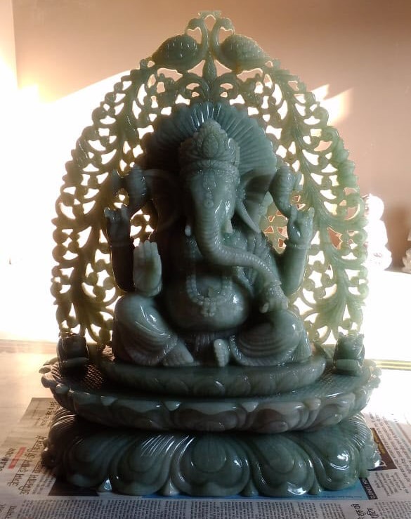 Precious Gemstone Ganesha Idols