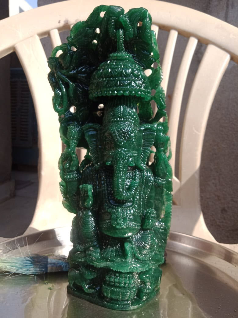 Precious Gemstone Ganesha Idols