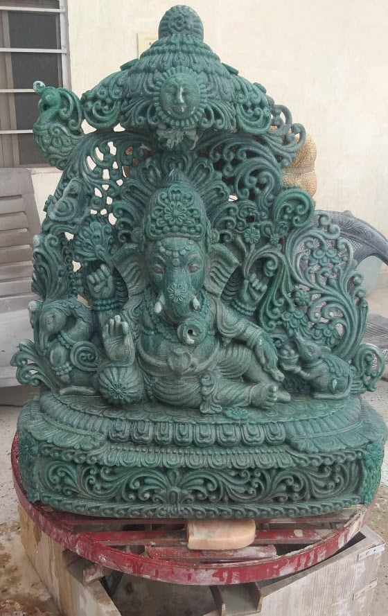 Precious Gemstone Ganesha Idols