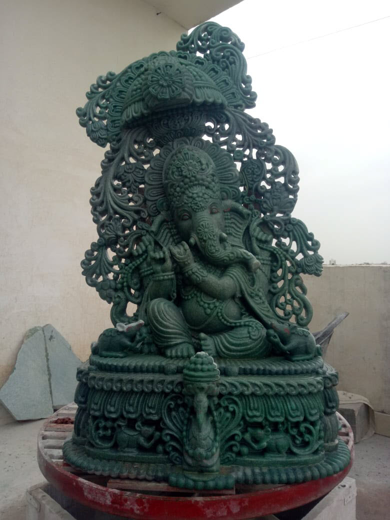 Precious Gemstone Ganesha Idols