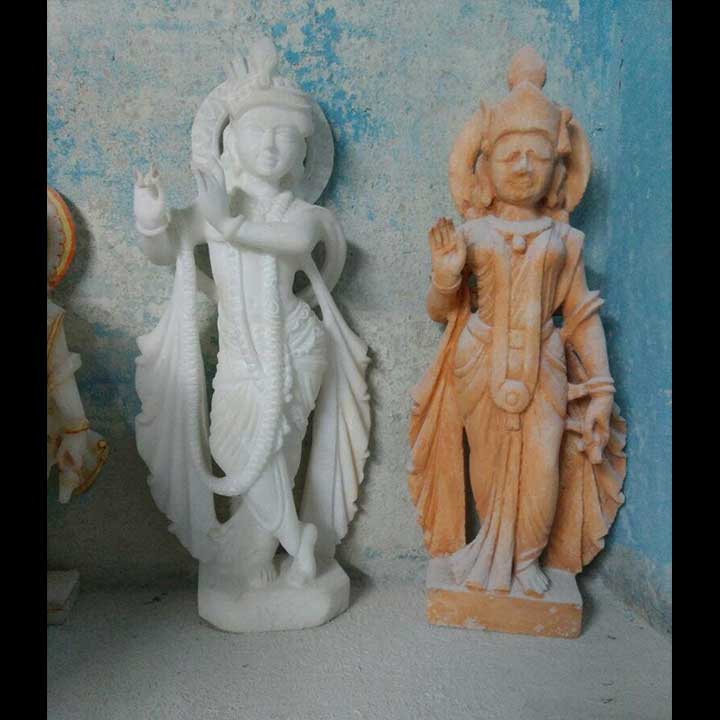 Marble Radha Krishna Murti
