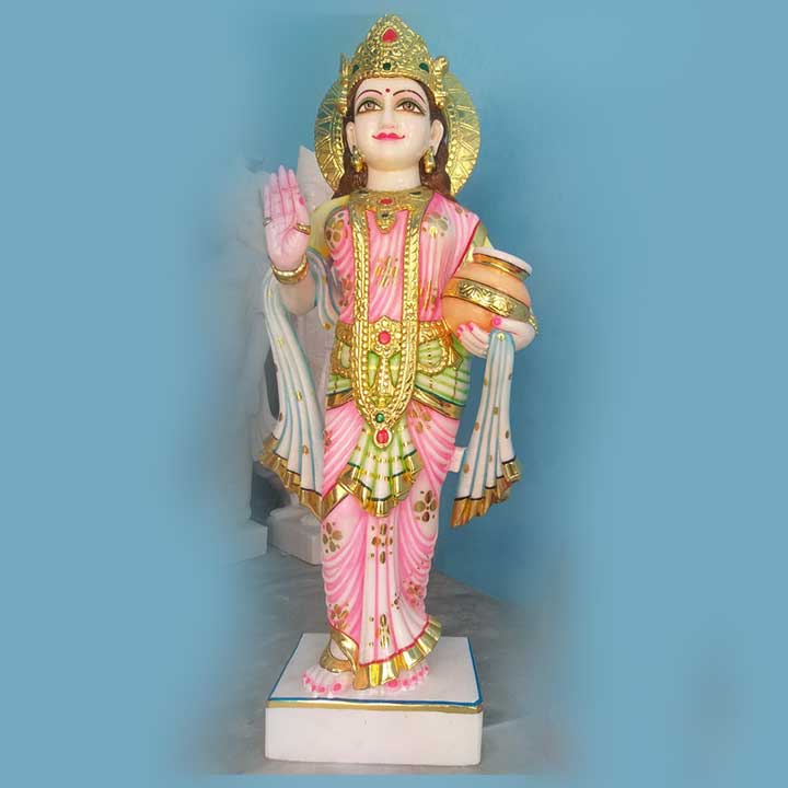 Marble Goddess Laxmi(Lakshmi) Idol