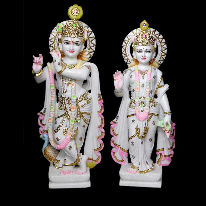 Marble Radha Krishna Murti